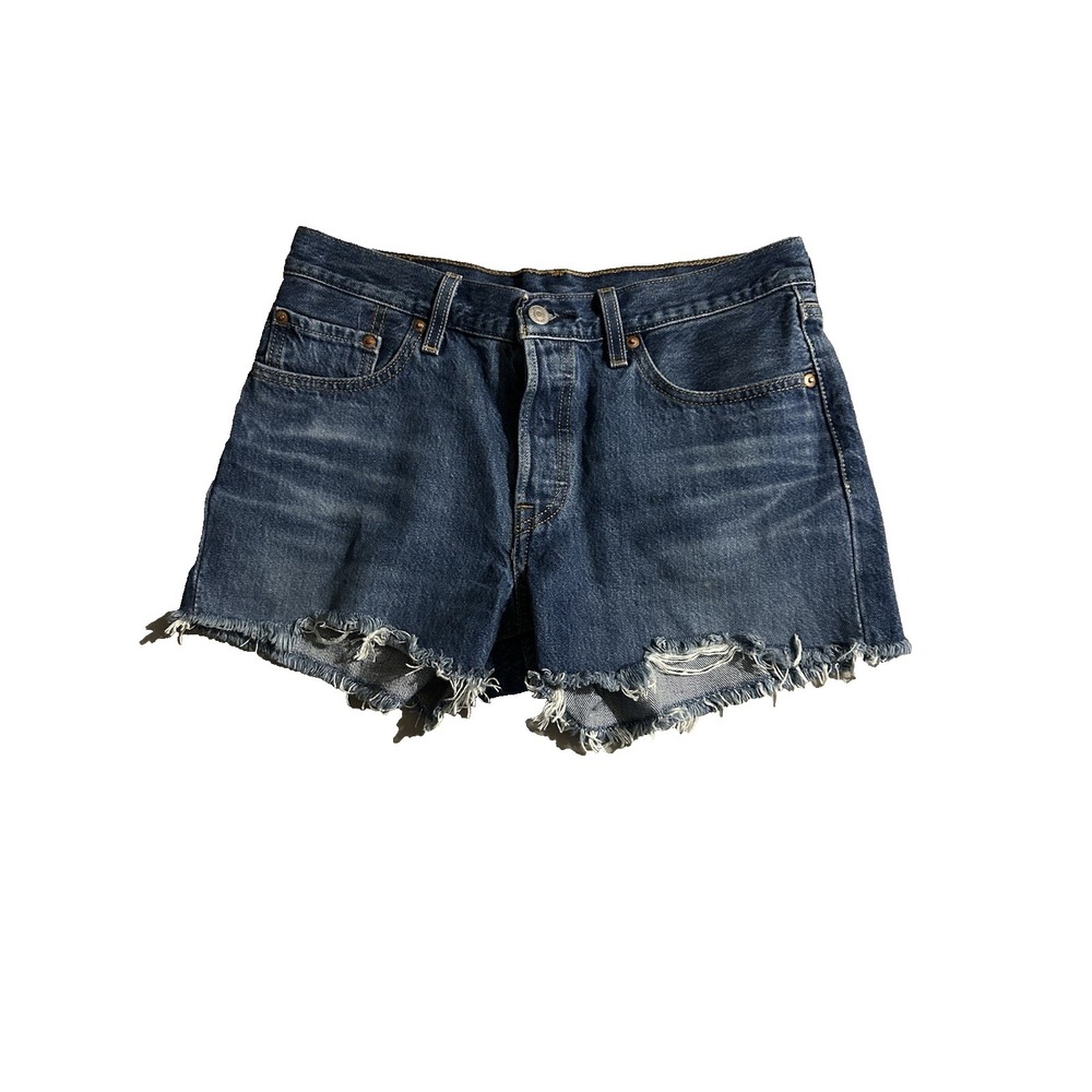 Levi's 501 Women's Cut off Medium Wash Shorts see Measurements
